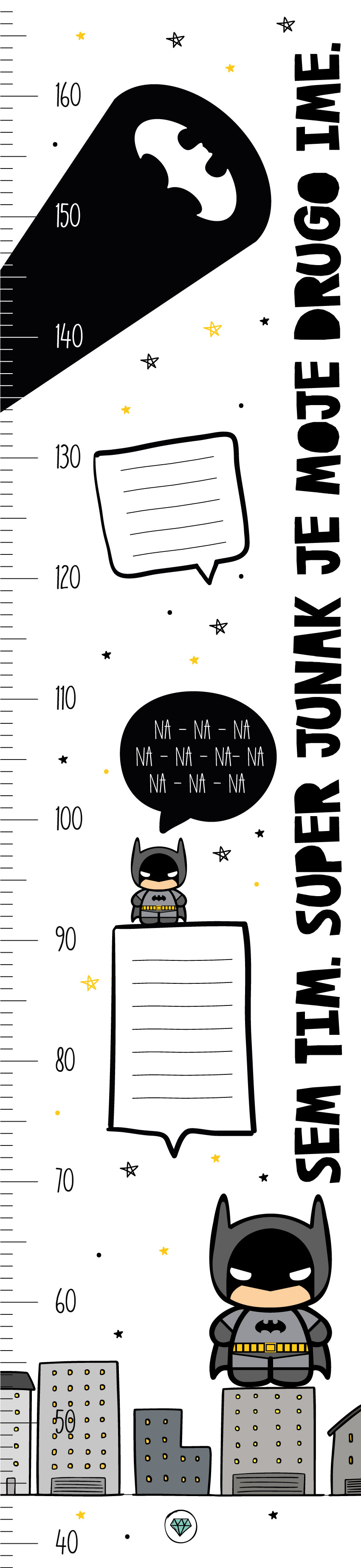 Super junak Batman – Stenski meter – superšik